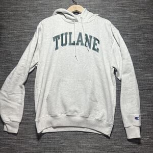 Tulane Hoodie Men's M Gray University Football Pullover